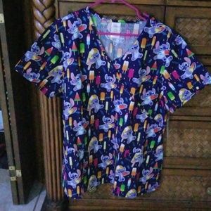 Stitch popsicle scrub top